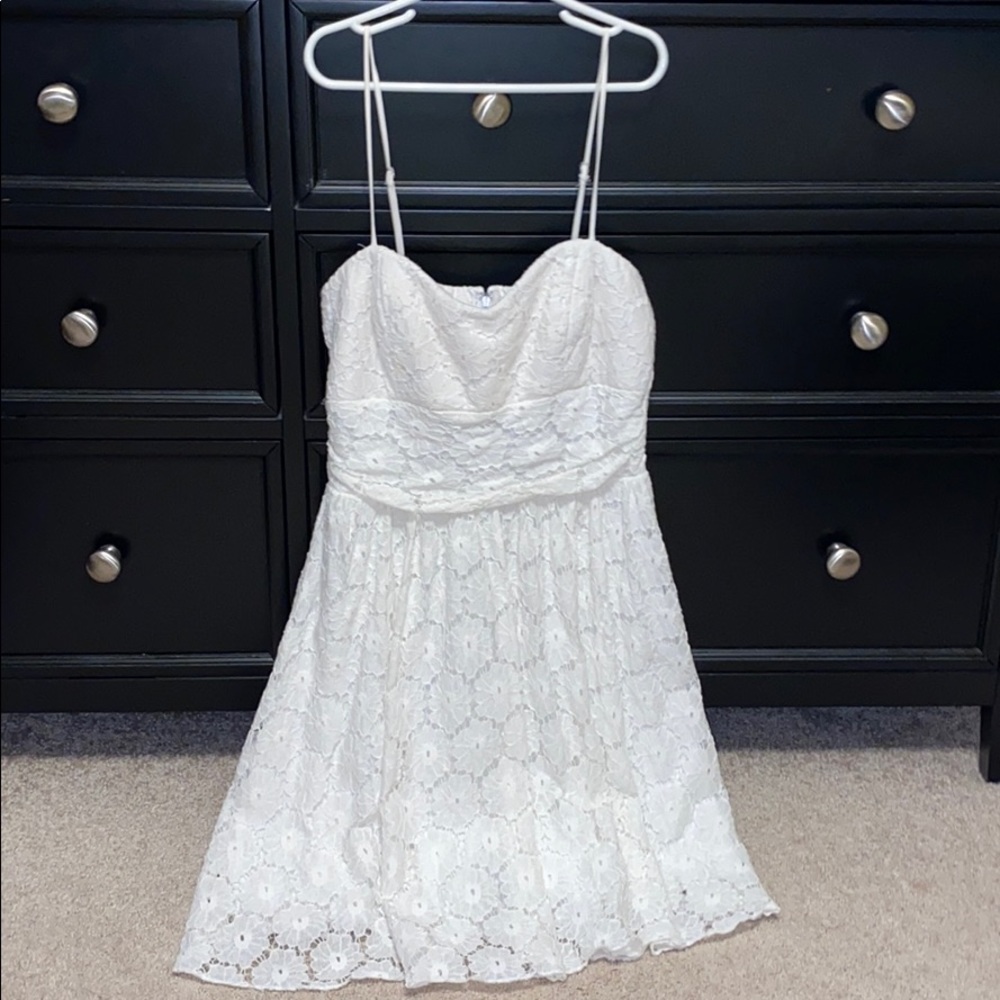 Macy’s Off - White Lace Juniors Dress